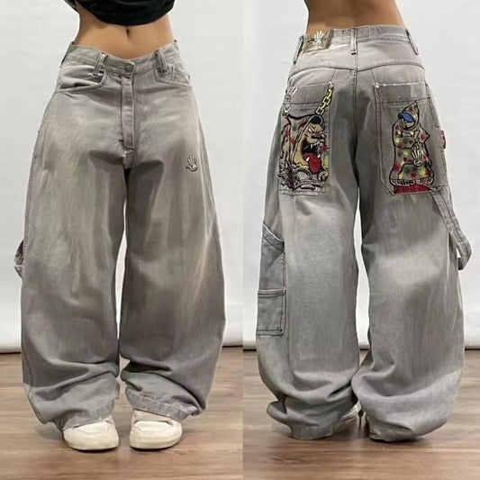 High Street Fashion Loose Wide Leg Mop Pants