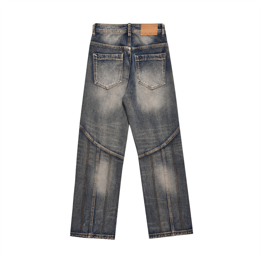 Fashion Personalized Washed Worn Jeans Men