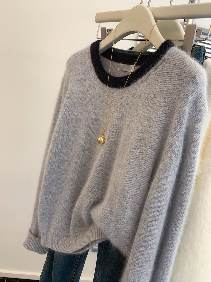 Idle Style Soft Glutinous Inner Wear Base Knitwear Top