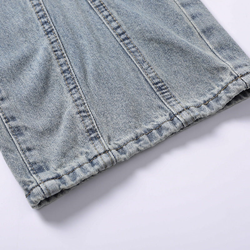 Washed Bright White Loose Jeans Men