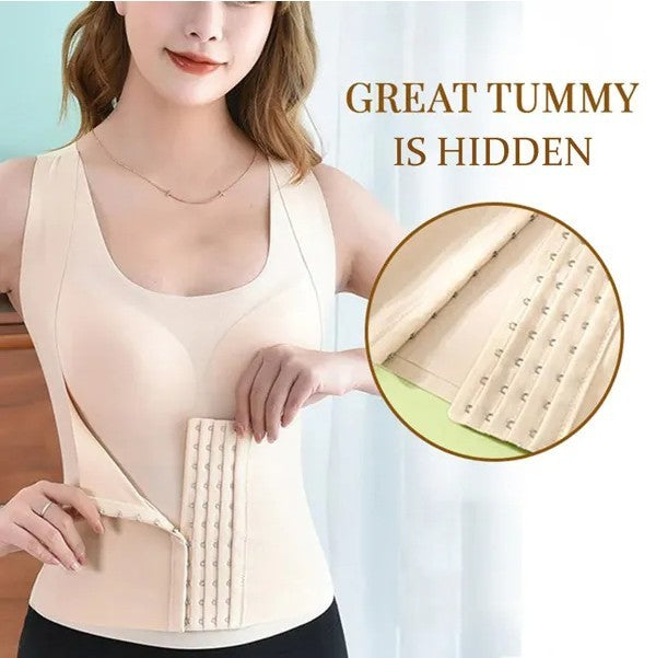 1 Pack Waist Training Women With Breast Pads Waist Corset Sports Belt Hourglass Body Shaper Adjustable