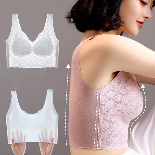 Summer No Steel Ring Gathered Without Trace Beauty Back Underwear Vest Style