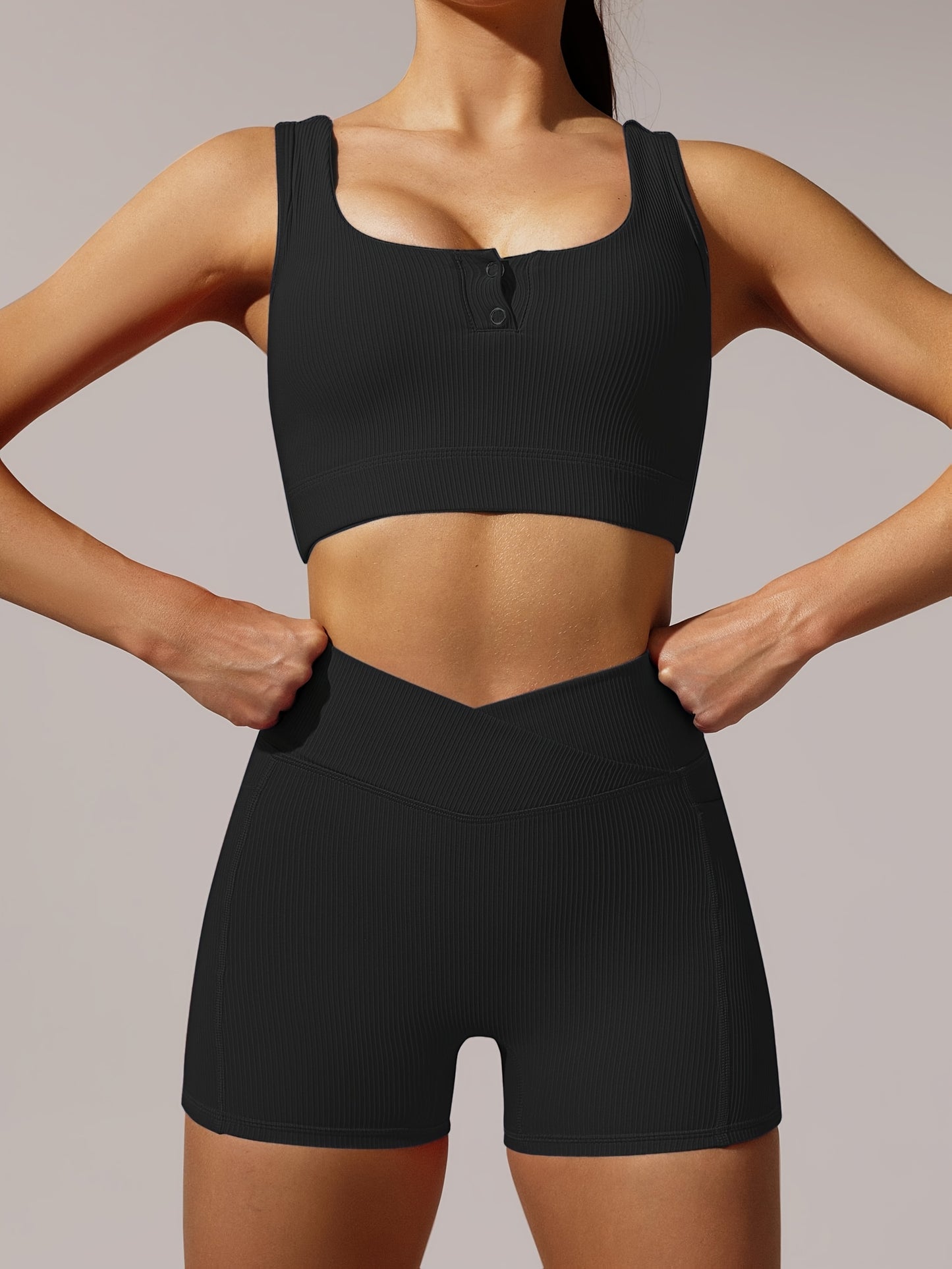 Women's High-Waisted Yoga Shorts - Breathable Workout Shorts For Running & Gym