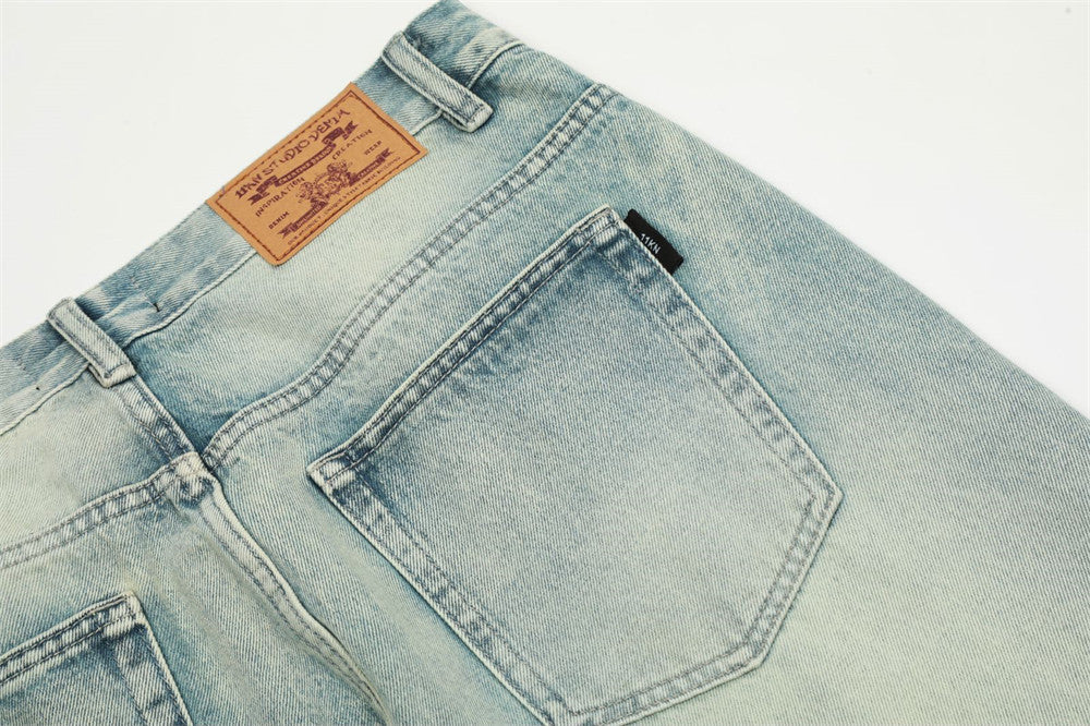 Fashion American Retro Washed Jeans Men