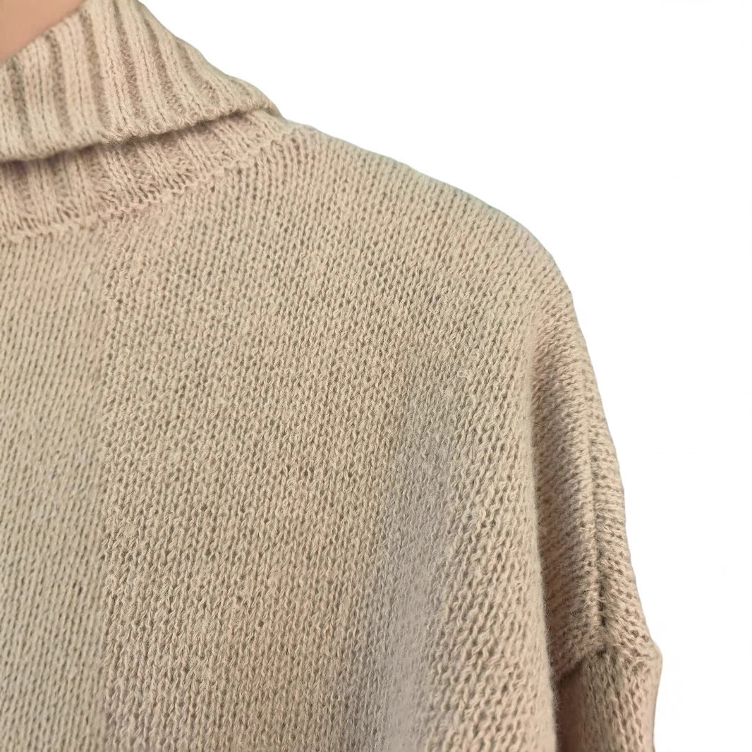 Turtleneck Autumn And Winter Laid-back Long Sleeve Sweater Plus Size Women's Solid Color Elegant