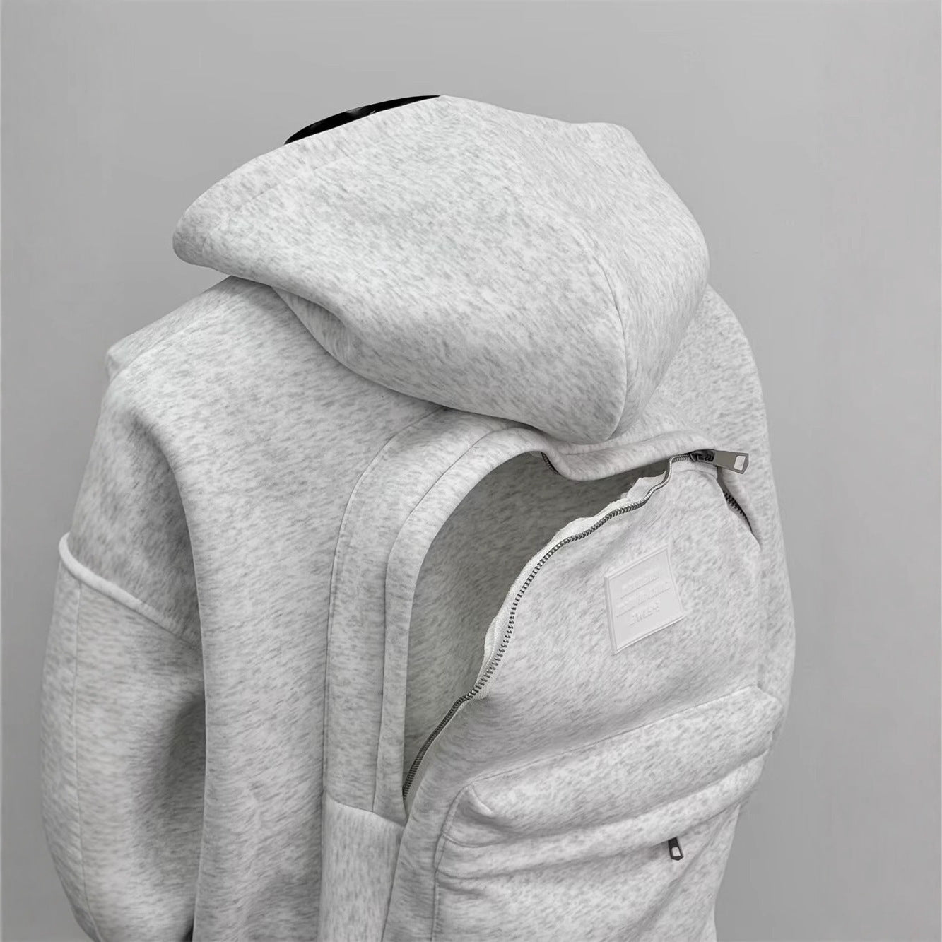 Hooded Sweater Back Schoolbag Design Men's Simple Top