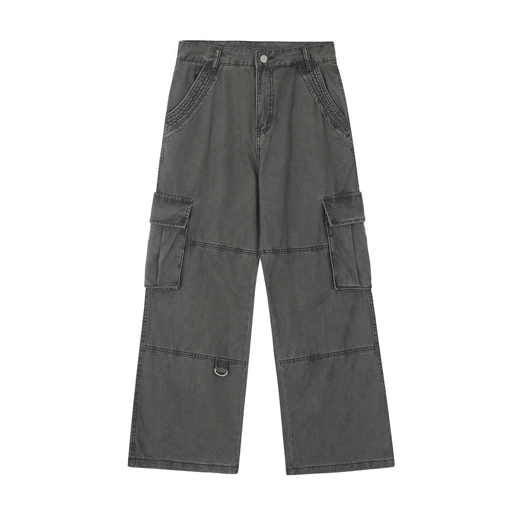 Fashion Personality Distressed Cargo Jeans Men