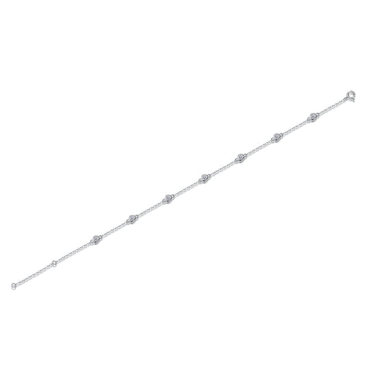 Smart Bubble Luxury Fashion Mossan Diamond S925 Silver Bracelet Comparable To Natural Diamonds