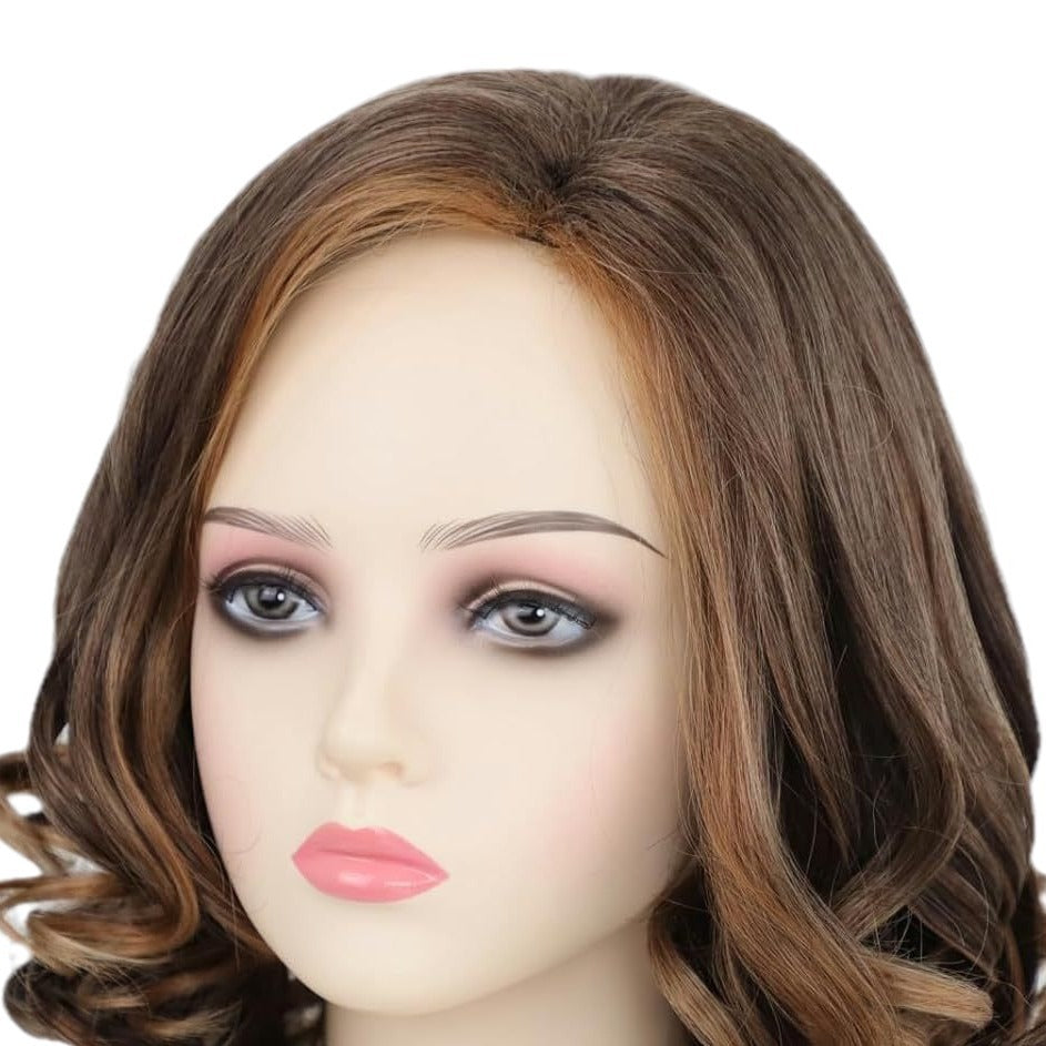 European And American Breathable Comfortable Mixed Color Curly Wig Head Cover