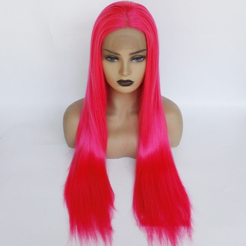 European And American Fashion Fluorescent Medium Long Straight Hair