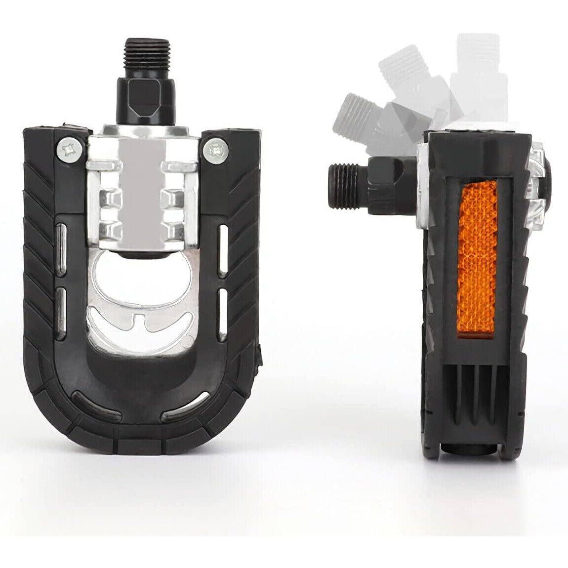 Bike Pedals Bicycle Folding Pedal Aluminum Alloy Mountain Foot Pedal Set