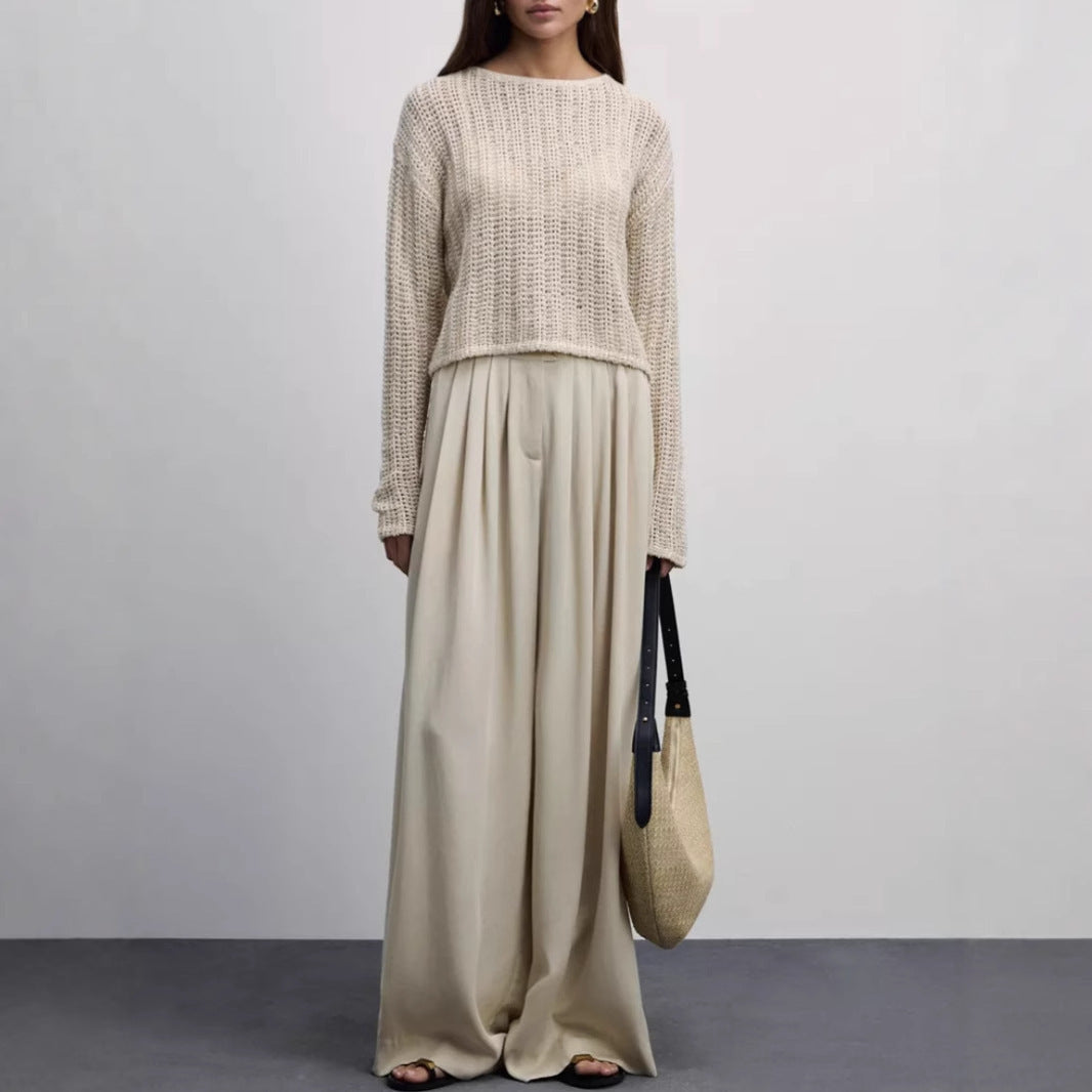 Fold Pendant Casual Mopping Pants