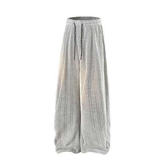 Hollow-out Trousers Lightweight Draping Sports Casual Pants