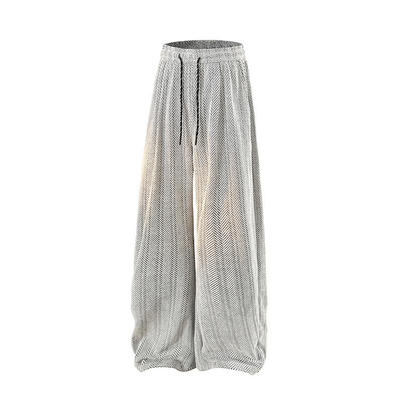 Hollow-out Trousers Lightweight Draping Sports Casual Pants