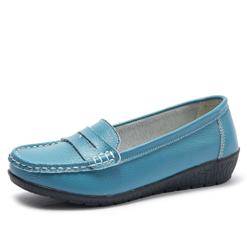 Nurse Shoes Casual Flat Heel Gommino Tendon Sole