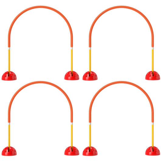 4 Piece Dog Agility Equipment W 4 Adjustable Width Doors, Carry Bag, Easy Assemble & Portable, Orange