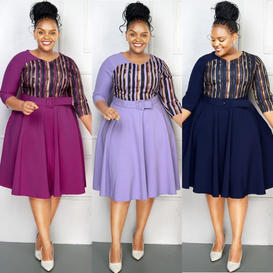 Plus Size Women's Clothing New Printed Dress