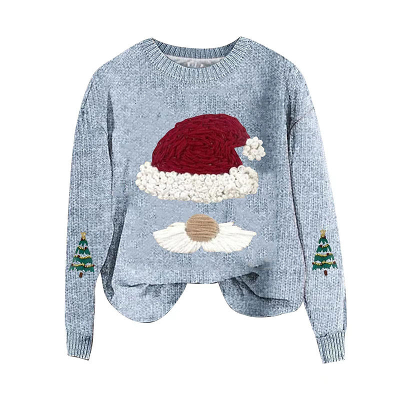 Women's Casual Christmas Print Loose Pullover
