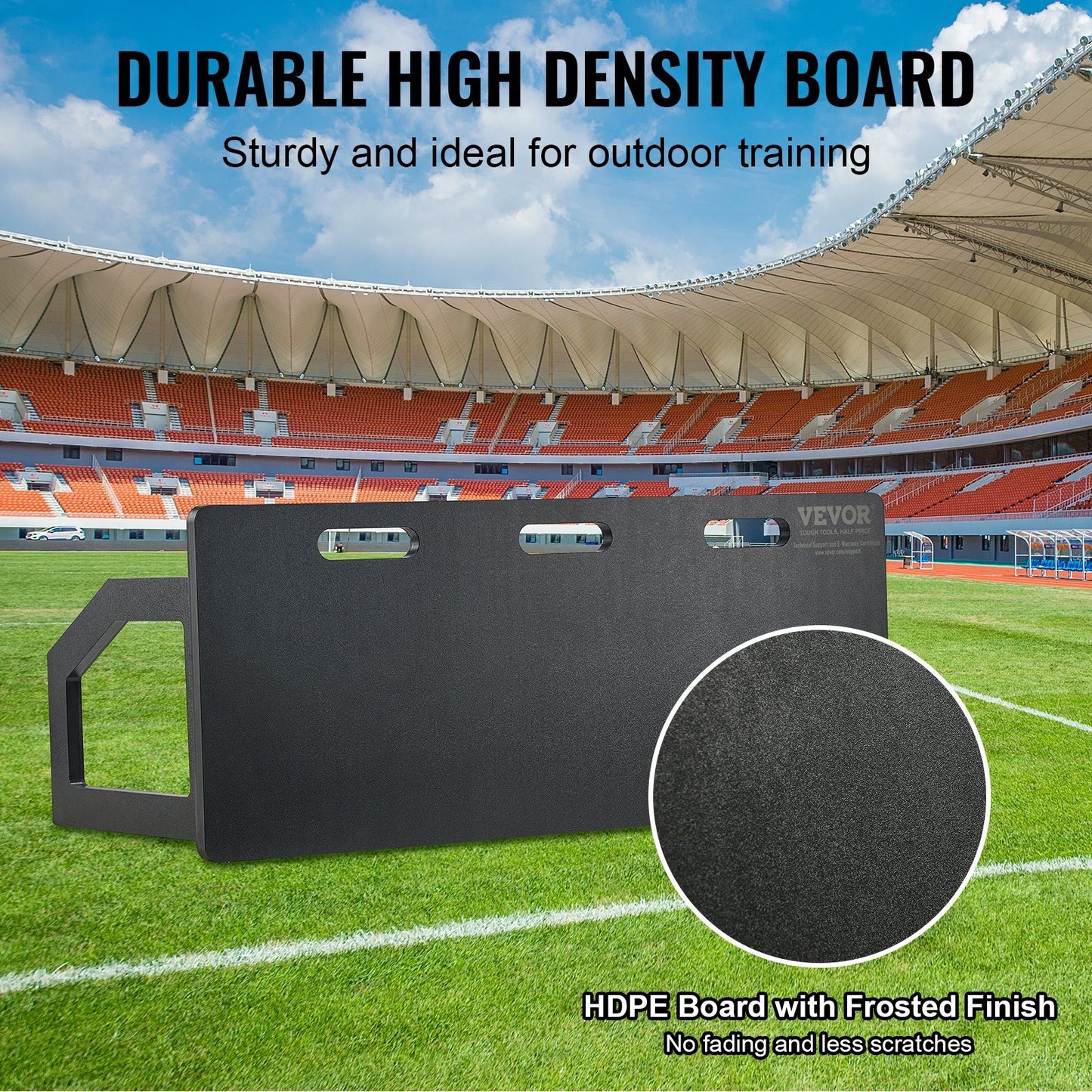 VEVOR Soccer Rebounder Board,  Portable Soccer Wall With 2 Angles Rebound, Foldable HDPE Kickback Rebound Board, Soccer Training Equipment For Kids And Adults, Passing & Shooting Practice