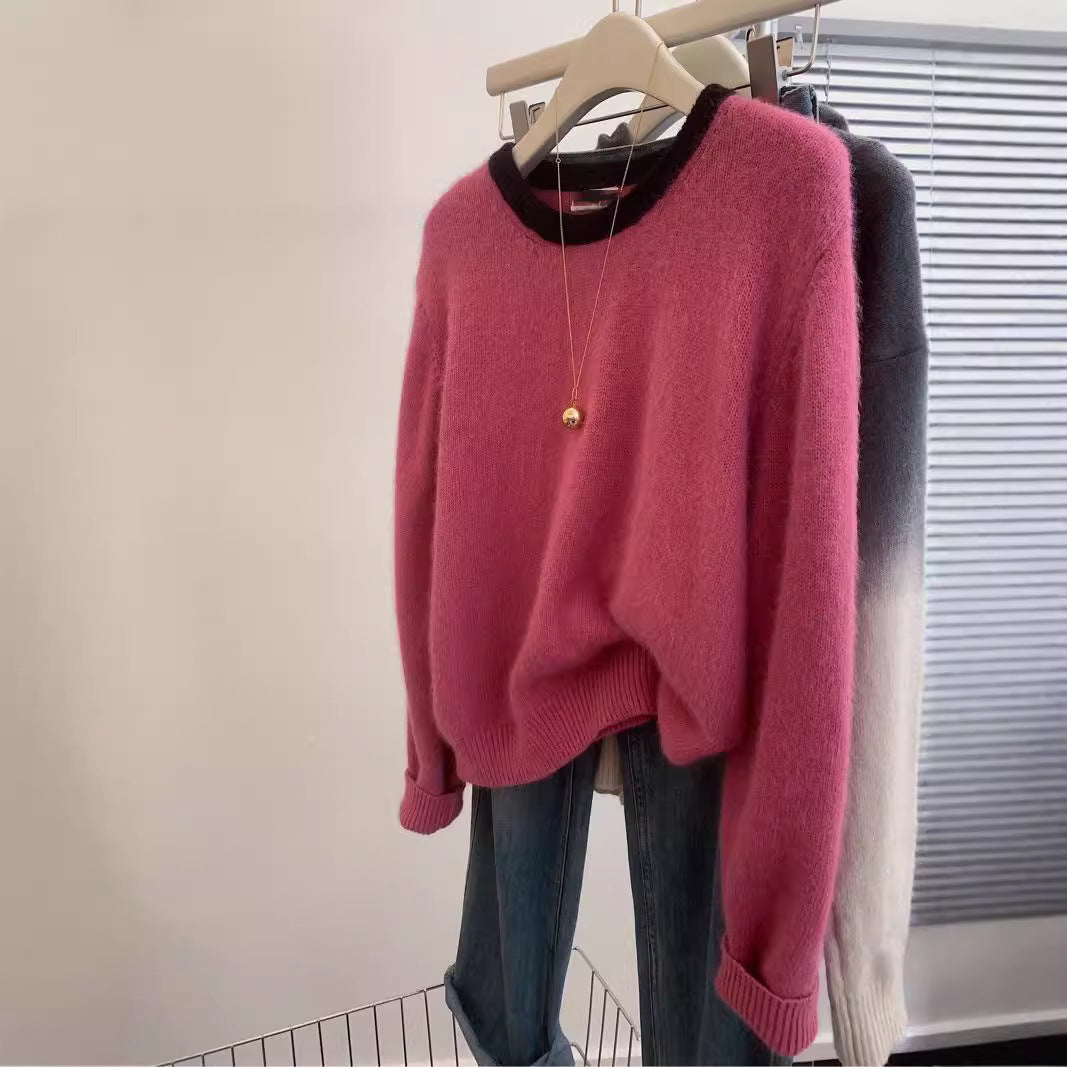 Idle Style Soft Glutinous Inner Wear Base Knitwear Top