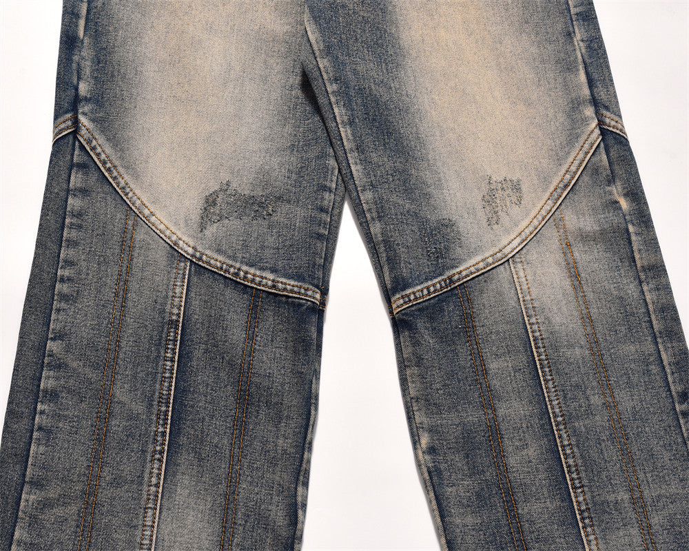 Fashion Personalized Washed Worn Jeans Men
