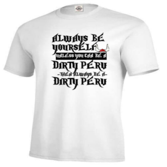 Men's Solid Color White Printed Short Sleeve