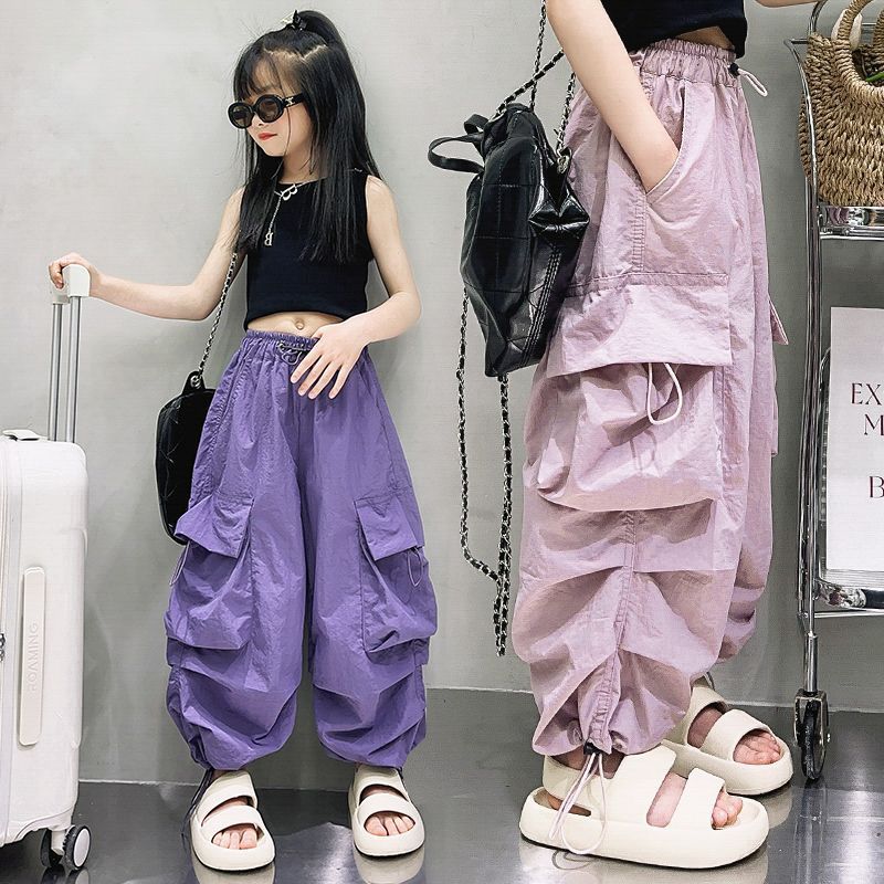 Girls Loose Western Style Wide-leg Overalls