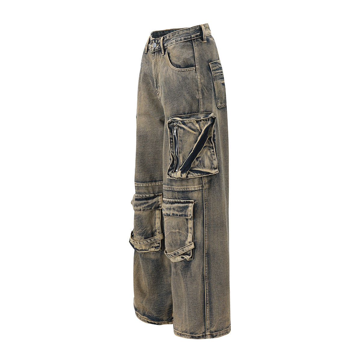 Men's Multi-pocket Loose Wide-leg Pants