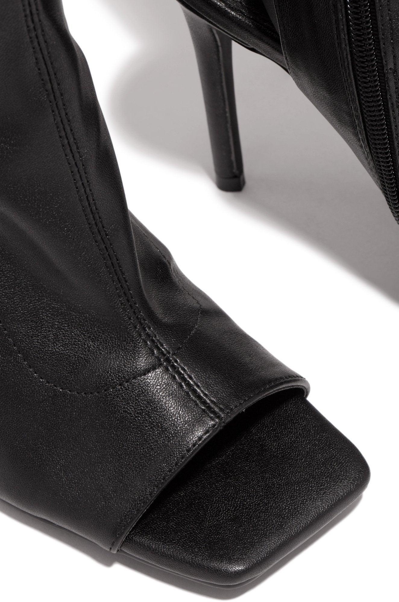 Fish Mouth Women's Boots Stiletto Heels Black Is Thin And Tall