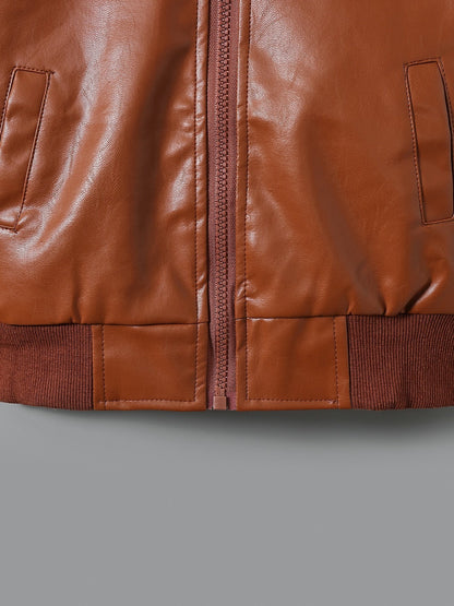 2025 Autumn Winter New Boys' -Lined Zip-Up Jacket