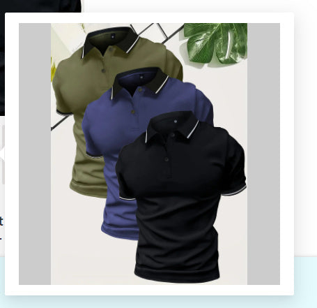 Polo Shirt Lapel Short Sleeve Golf Casual Sports Top