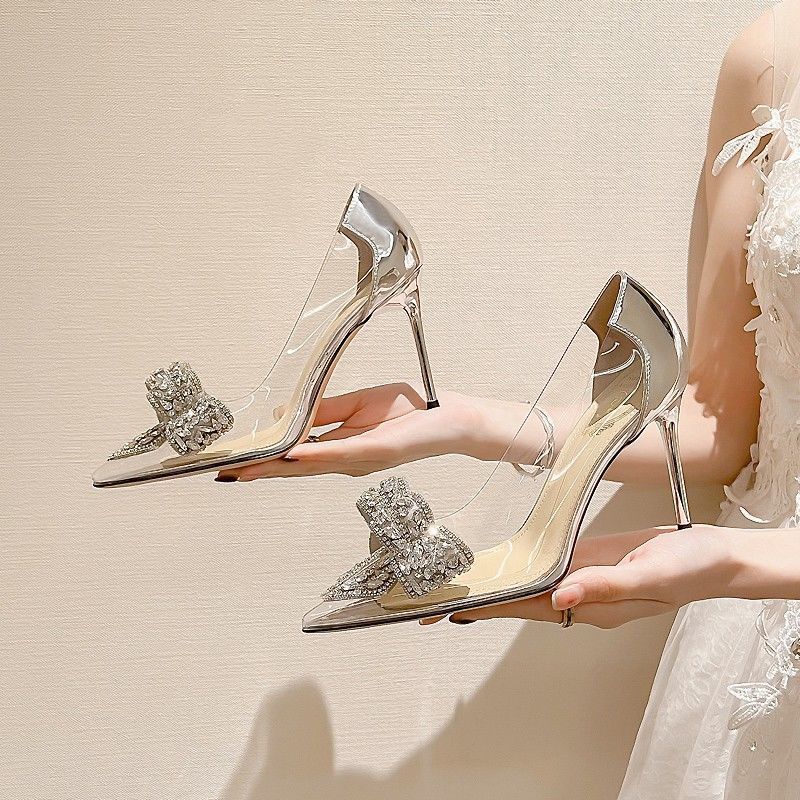 Women's Champagne Wedding Single Shoes