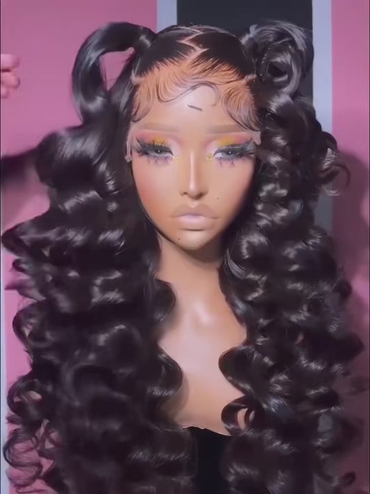 30 40Inch Human Hair 13x6 13x4 HD Lace Frontal Wig Brazilian Loose Deep Wave Curly Human Hair 360 Full Lace Front Wig Preplucked