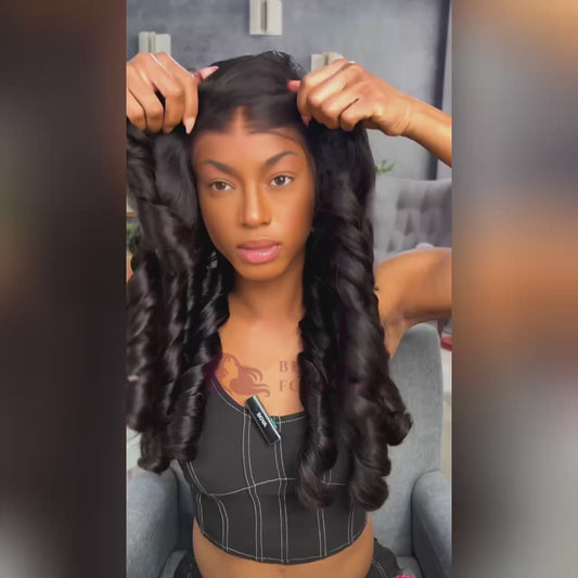 Beautyforever 3D Body Wave Bye Bye Knots Glueless Wig Human Hair Ready to Wear Lace Front Wig 100% Raw Human Hair Wig Drawstring